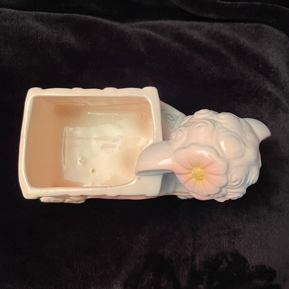 Vintage MCM Rubens Originals Los Angeles Lamb & Cart Planter made in Taiwan 9144 - Picture 8 of 15